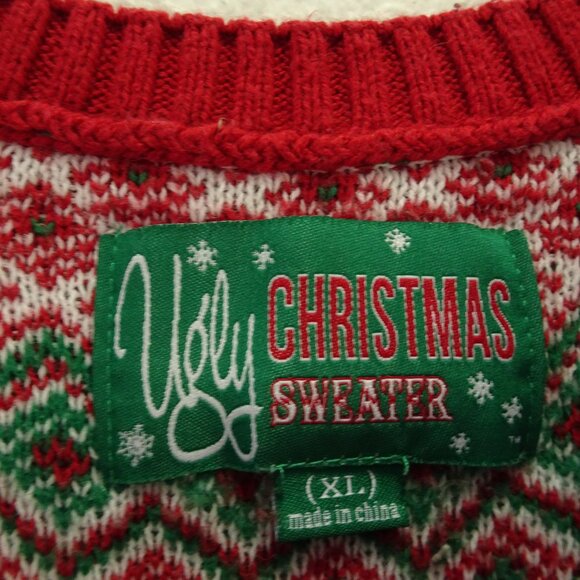 Ugly Christmas Sweater Rudolph Red Nose Reindeer XL - Picture 5 of 5